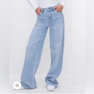 Good American Light Blue Flare Jeans